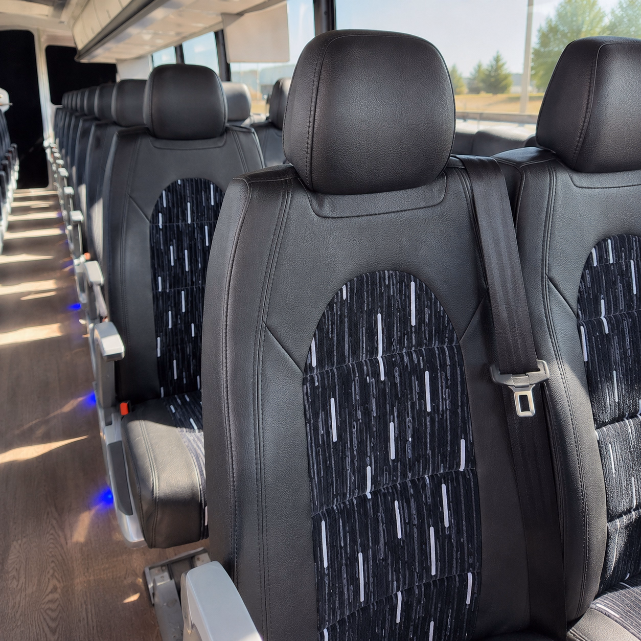 huber heights charter bus rental interior