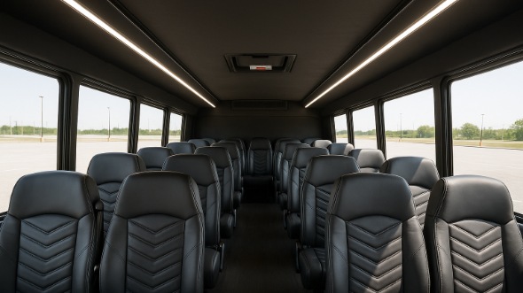 Interior of Charter Bus Company Huber Heights's 15 Passenger Minibus in Huber Heights