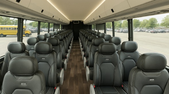 Interior of Charter Bus Company Huber Heights's 18 Passenger Minibus in Huber Heights