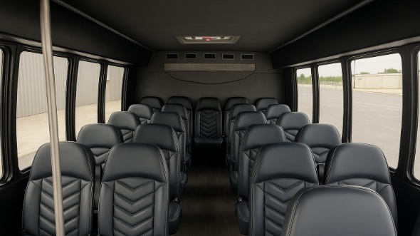 Interior of Charter Bus Company Huber Heights's 25 Passenger Mini bus in Huber Heights