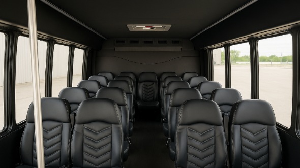 Interior of Charter Bus Company Huber Heights's 35 Passenger Minibus in Huber Heights