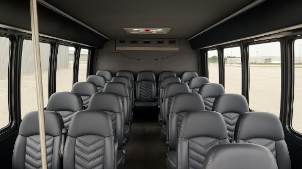huber heights 25 passenger minibus inside