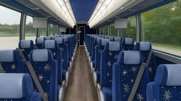 huber heights 50 passenger charter bus inside