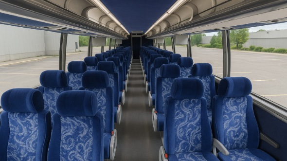 huber heights 54 passenger charter bus inside