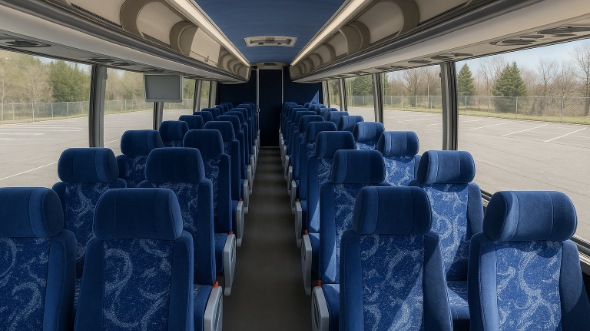 huber heights 55 passenger charter bus inside