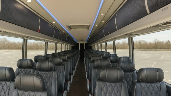 huber heights 56 passenger charter bus inside