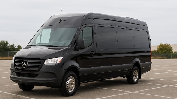 Exterior of Charter Bus Company Huber Heights's Sprinter Van Rental With Driver in Huber Heights